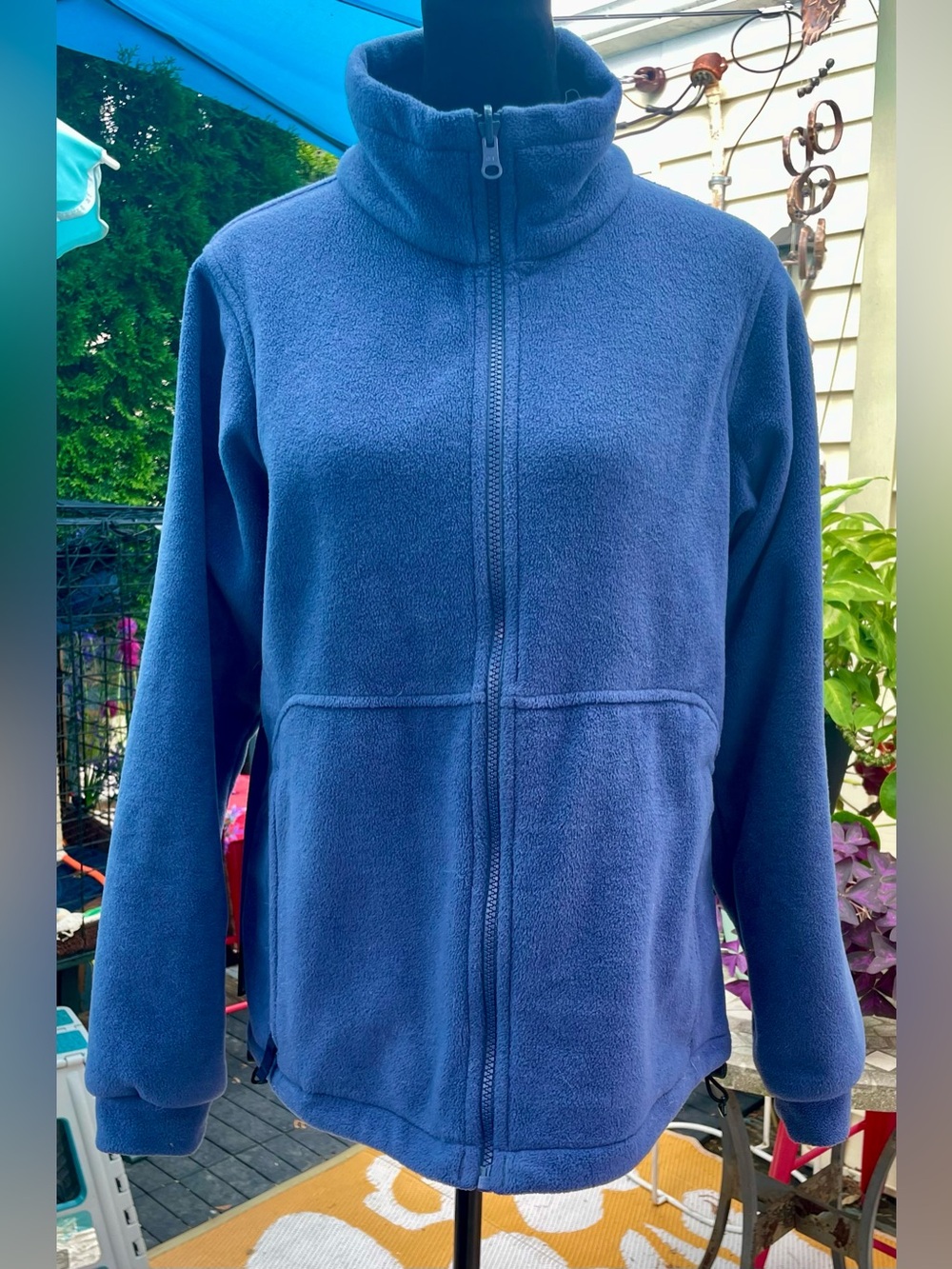 Columbia Dark Periwinkle Core Fleece size Small Lined Sleeves for Extra Warmth